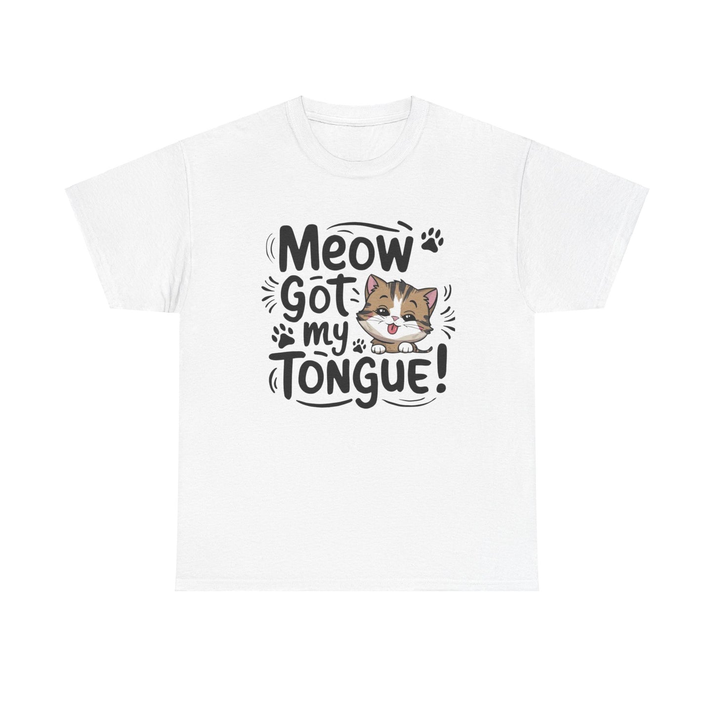 Meow Got My Tongue Idiom Cotton T-Shirt