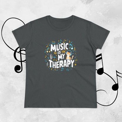 Music Is My Therapy Women Tshirts