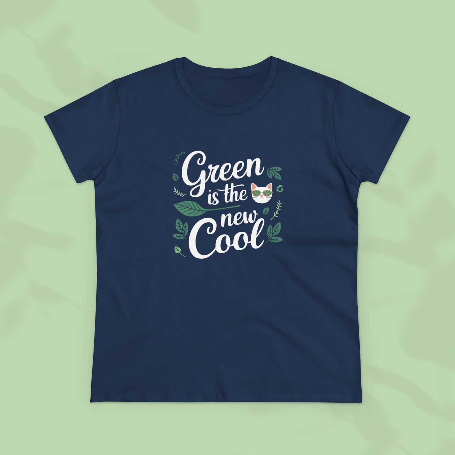 Green Is The New Cool Cotton Women Tshirt