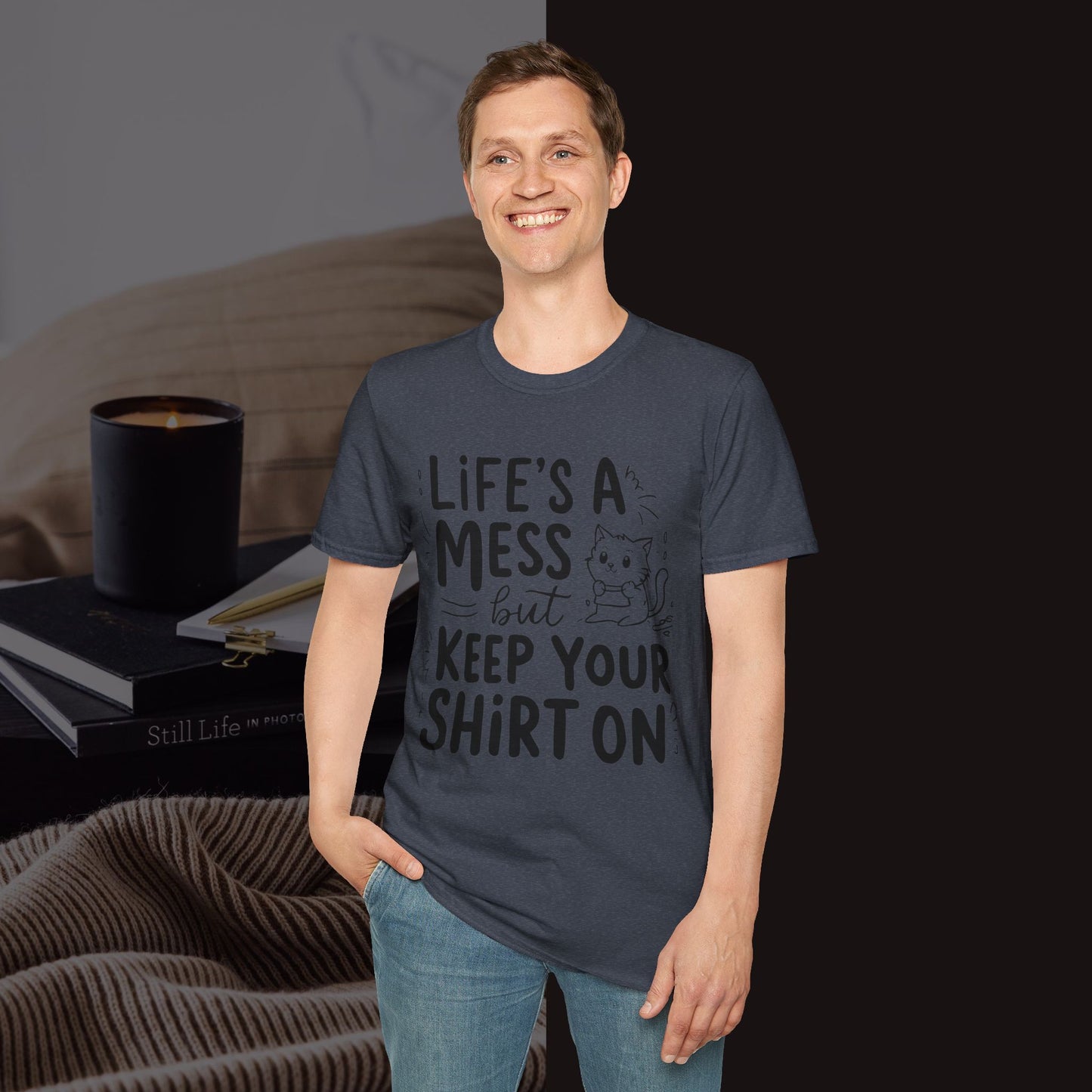 Life Messy Cotton T-Shirt