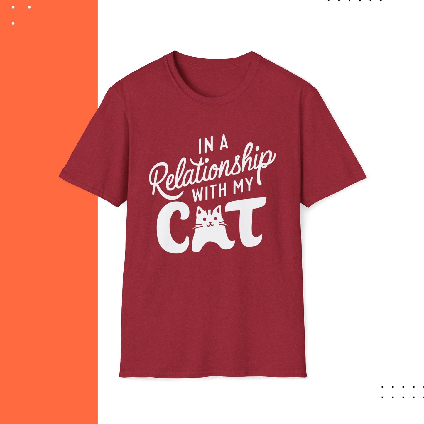 In A Relationship With Cat Cotton Men Tshirt