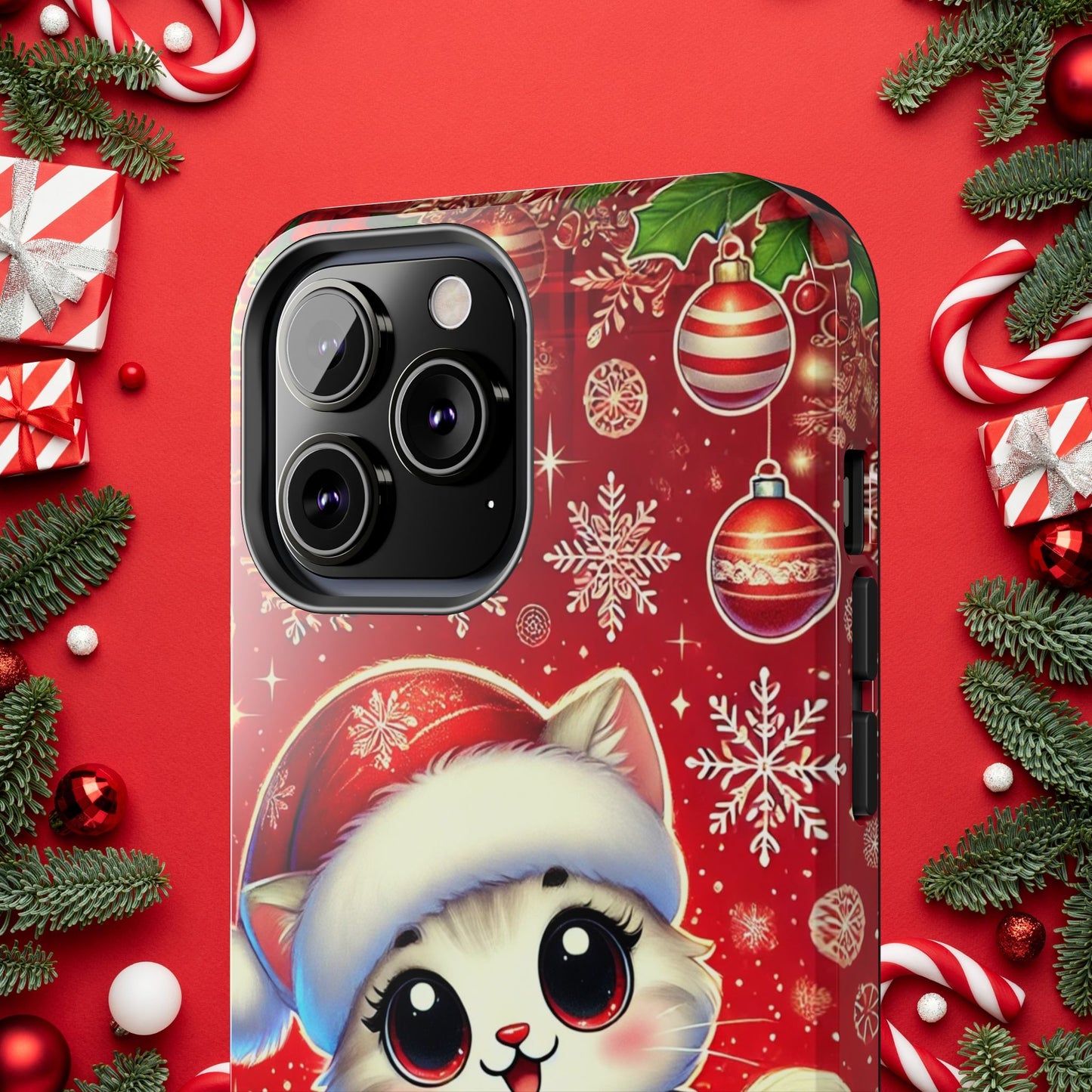 Merry Meows Wireless Charging Support Tough Case