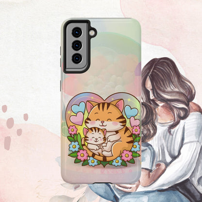 Kitten Cuddle Wireless Charging Support Tough Case