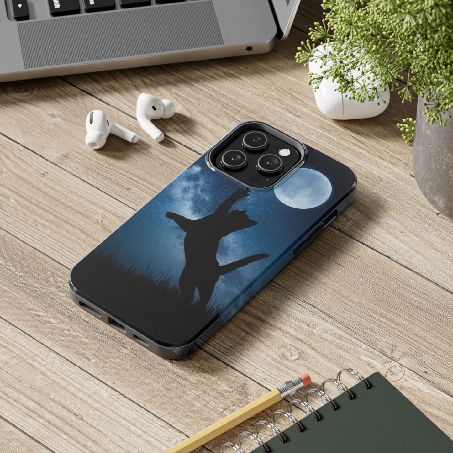 Cattastic Courtside Wireless Charging Support Tough Case.