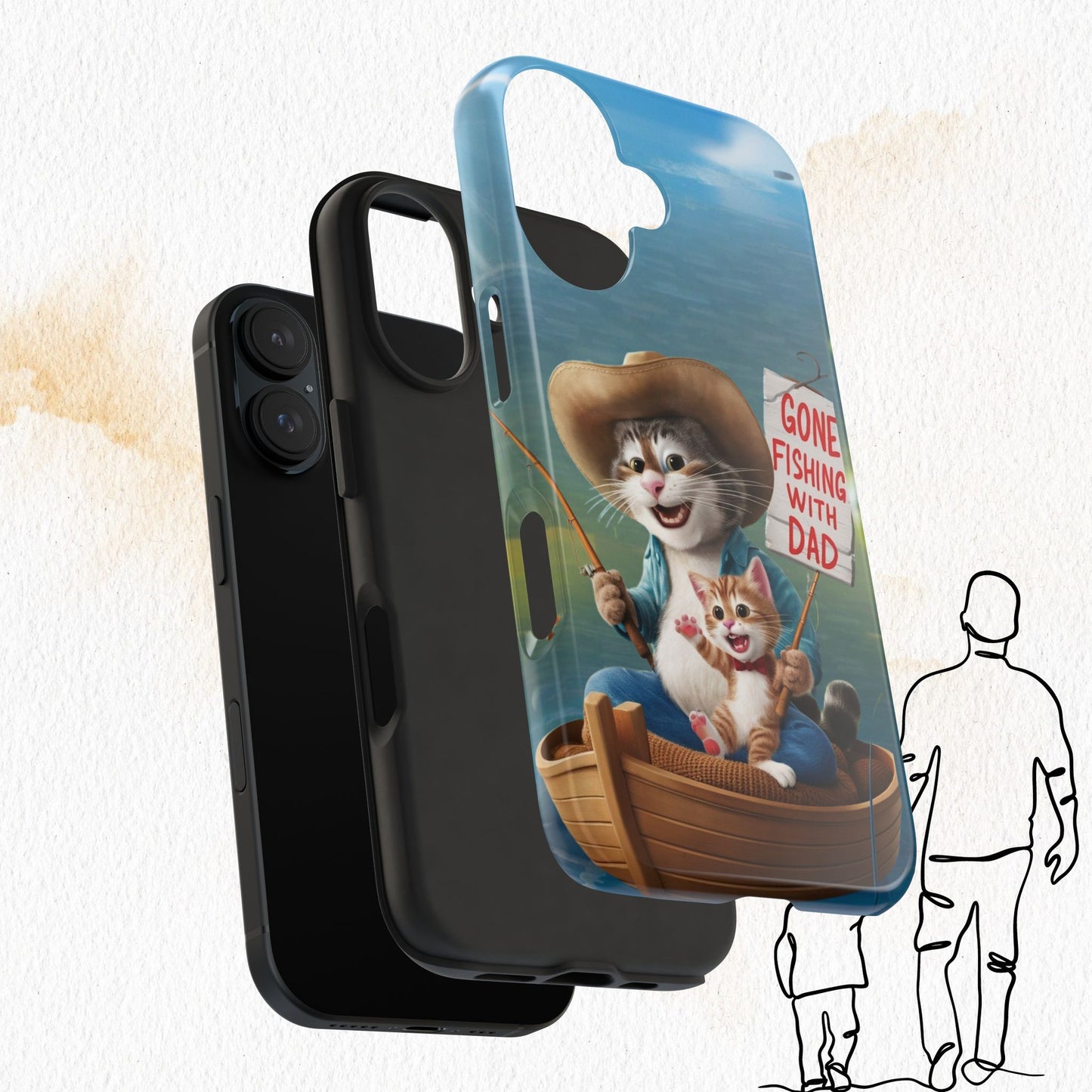 Dadcat Defender Wireless Charging Support Tough Case