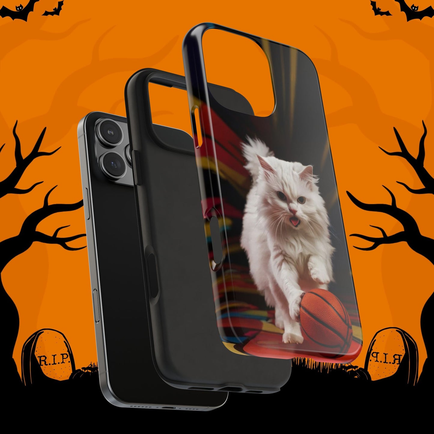 Alley-Oop Meow Wireless Charging Support Tough Case.