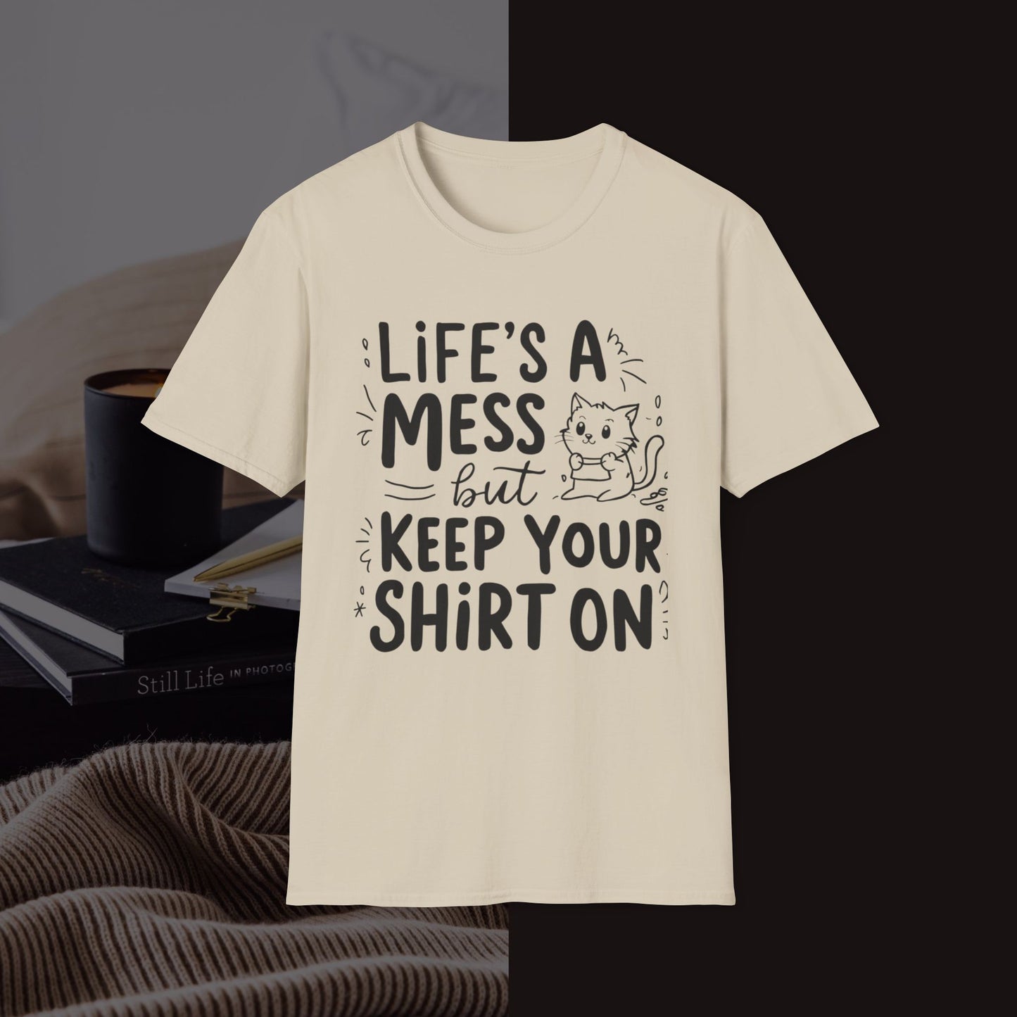Life Messy Cotton T-Shirt