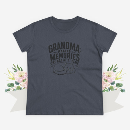 Grandpa Having Memory One Nap A Time  Women Cotton Tshirt