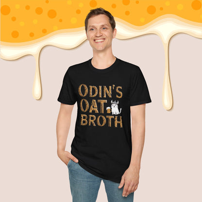 Odin Oat Broth Cotton Crew Neck Men Tshirt