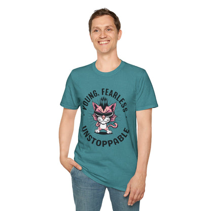Young Fearless Unstoppable Cotton Men Tee