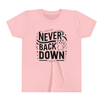 Never Back Down Youth Heavy Cotton T-Shirt
