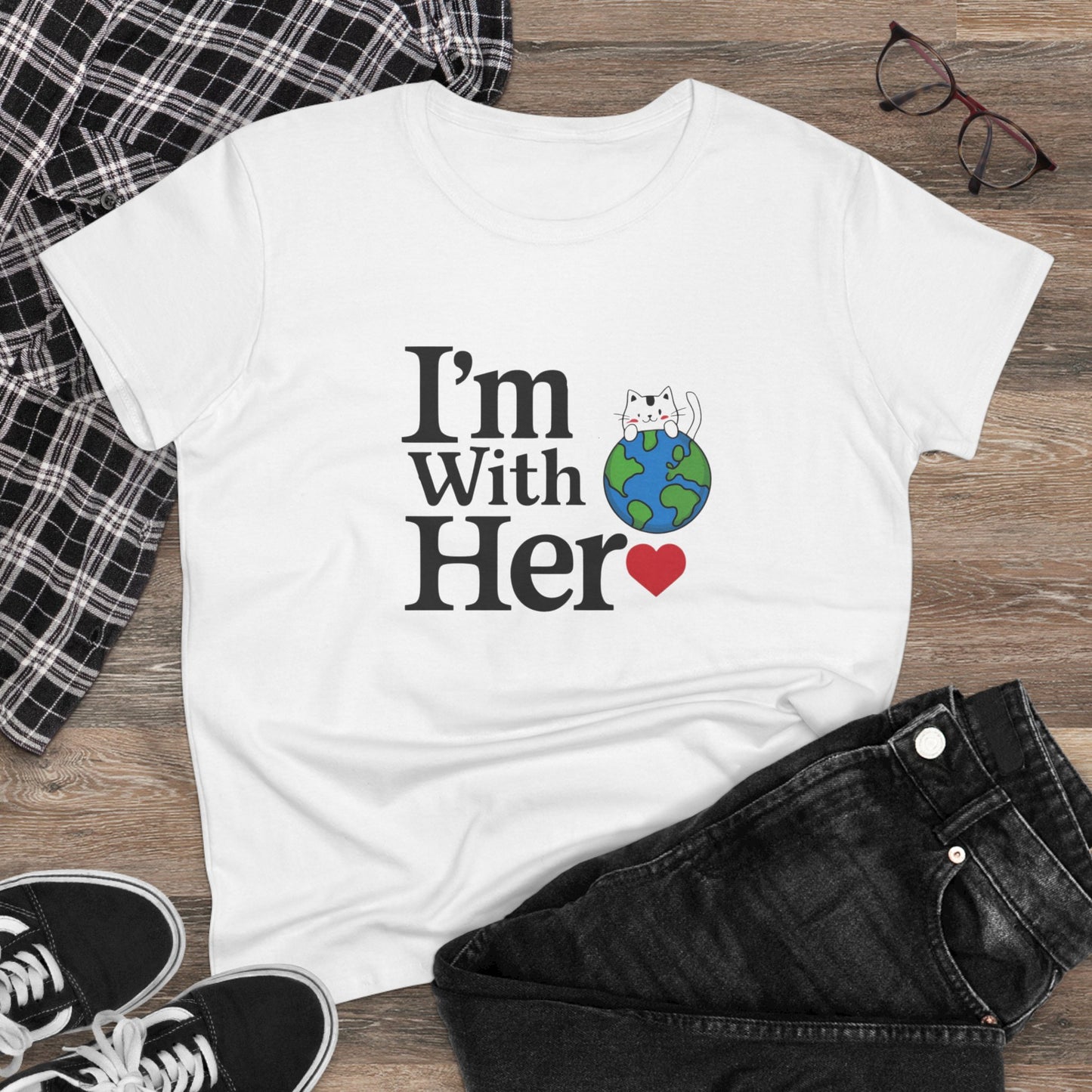 I am With Her Women Cotton Tees