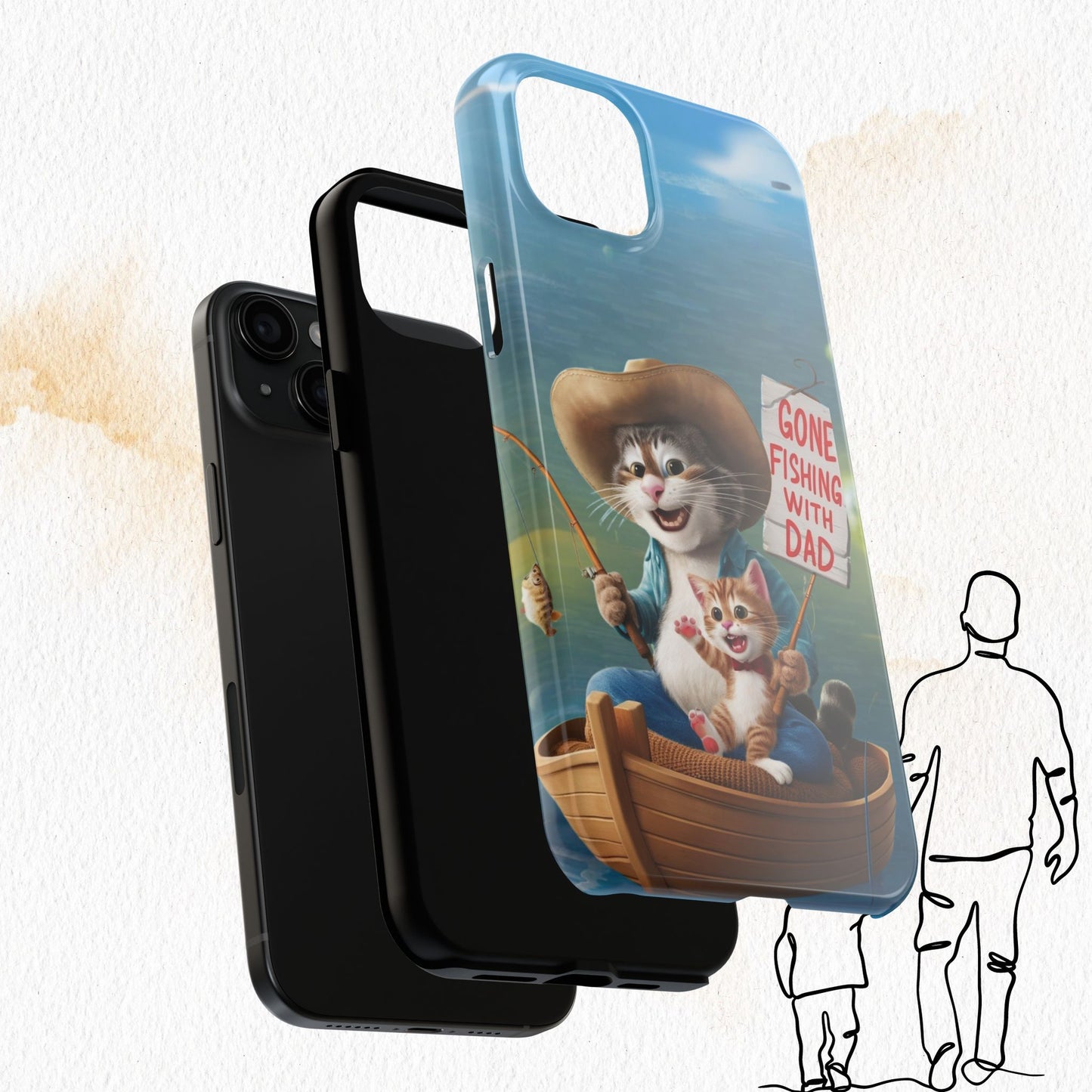 Dadcat Defender Wireless Charging Support Tough Case