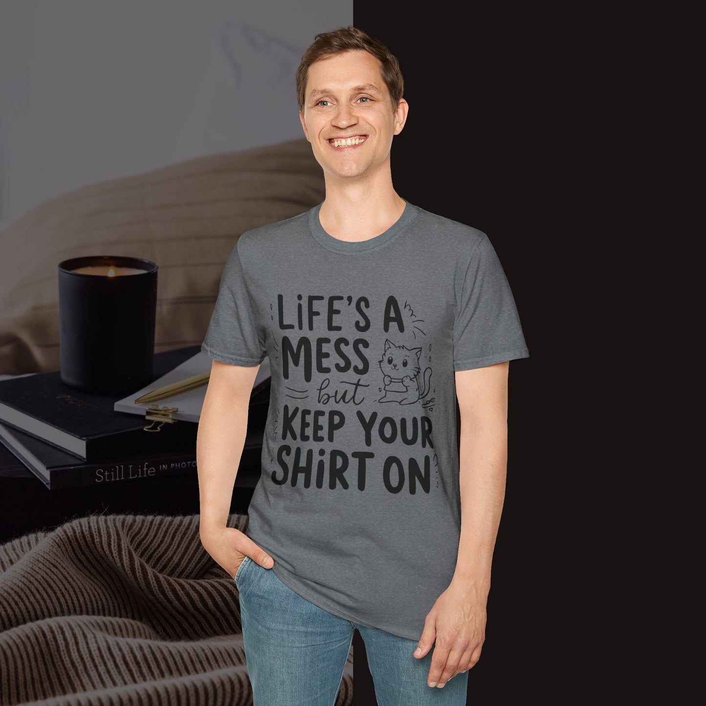 Life Messy Cotton T-Shirt