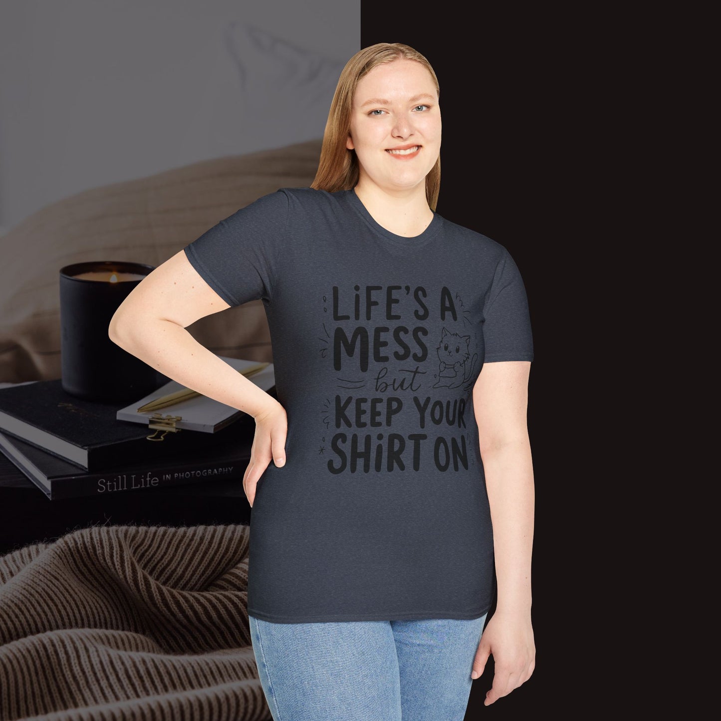 Life Messy Cotton T-Shirt