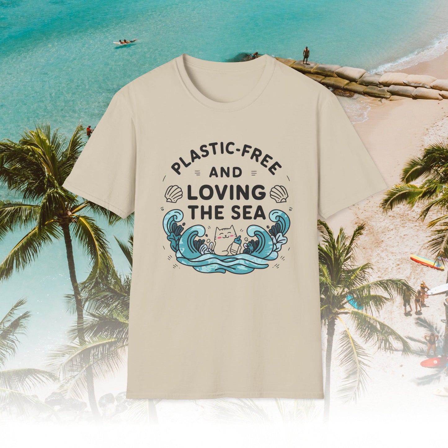 Plastic Free Ocean Cotton T-Shirt