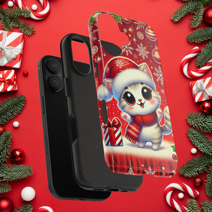 Merry Meows Wireless Charging Support Tough Case