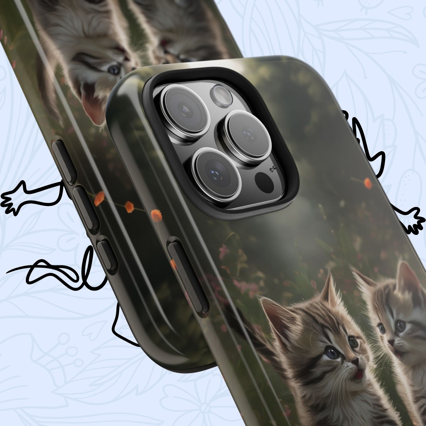 Furever Friends Wireless Charging Support Tough Case