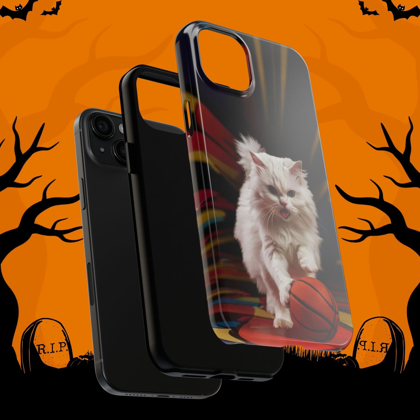 Alley-Oop Meow Wireless Charging Support Tough Case.