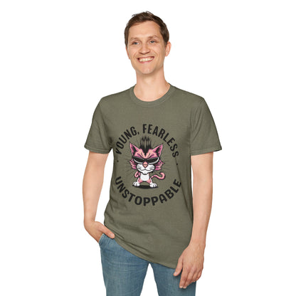 Young Fearless Unstoppable Cotton Men Tee