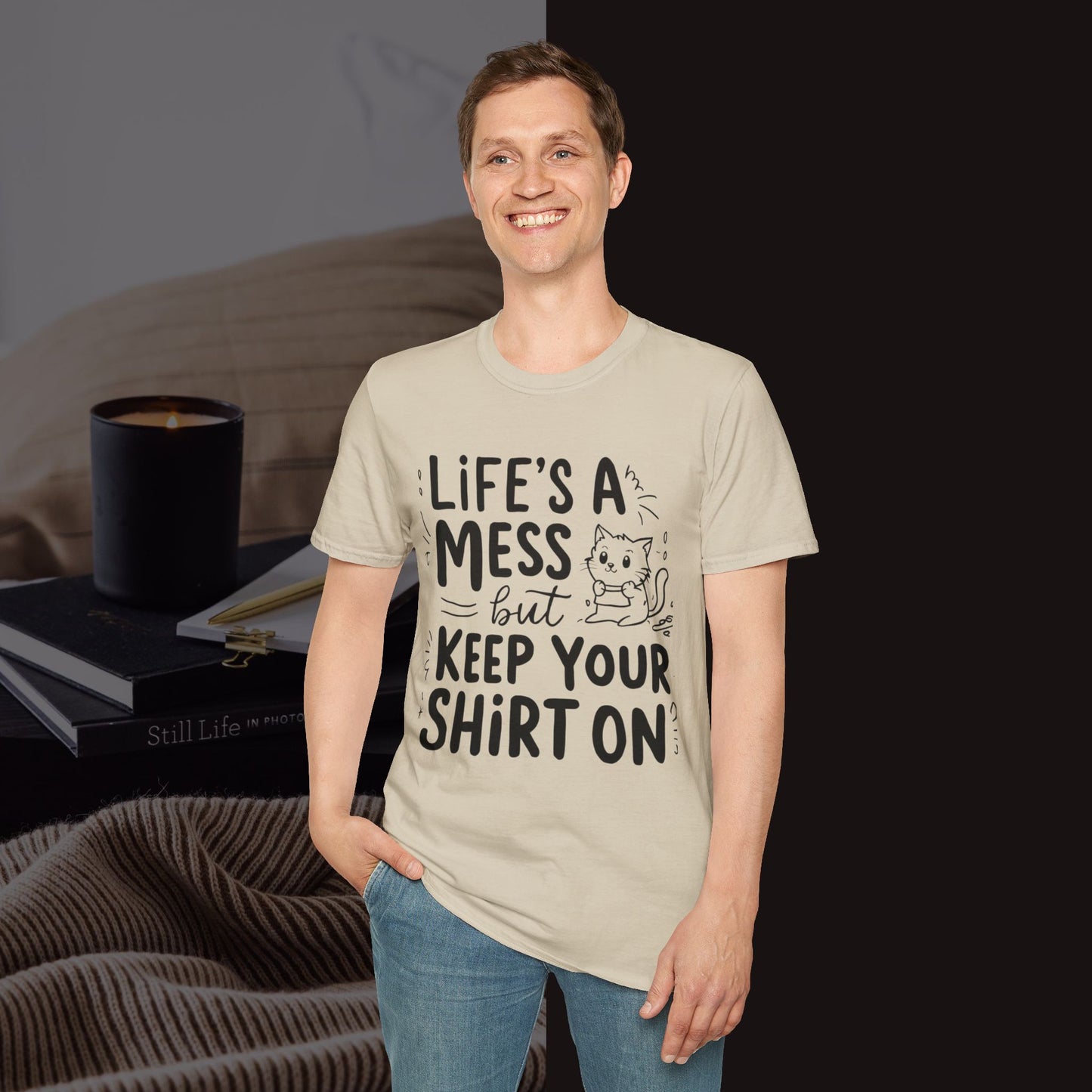 Life Messy Cotton T-Shirt
