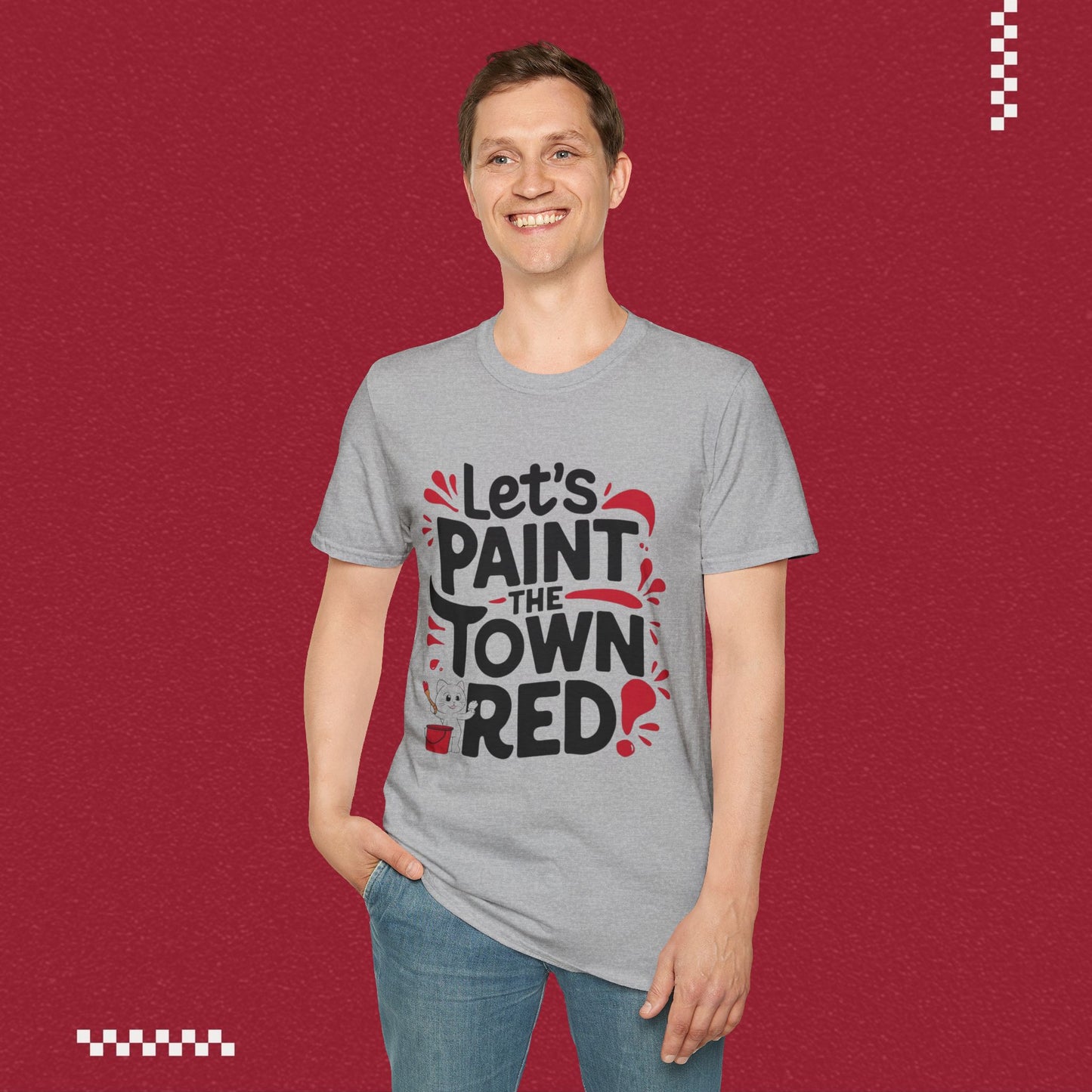 Let Paint Town Red Idiom Cotton T-Shirt