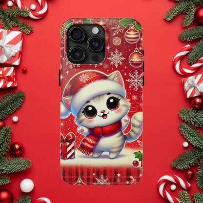 Merry Meows Wireless Charging Support Tough Case