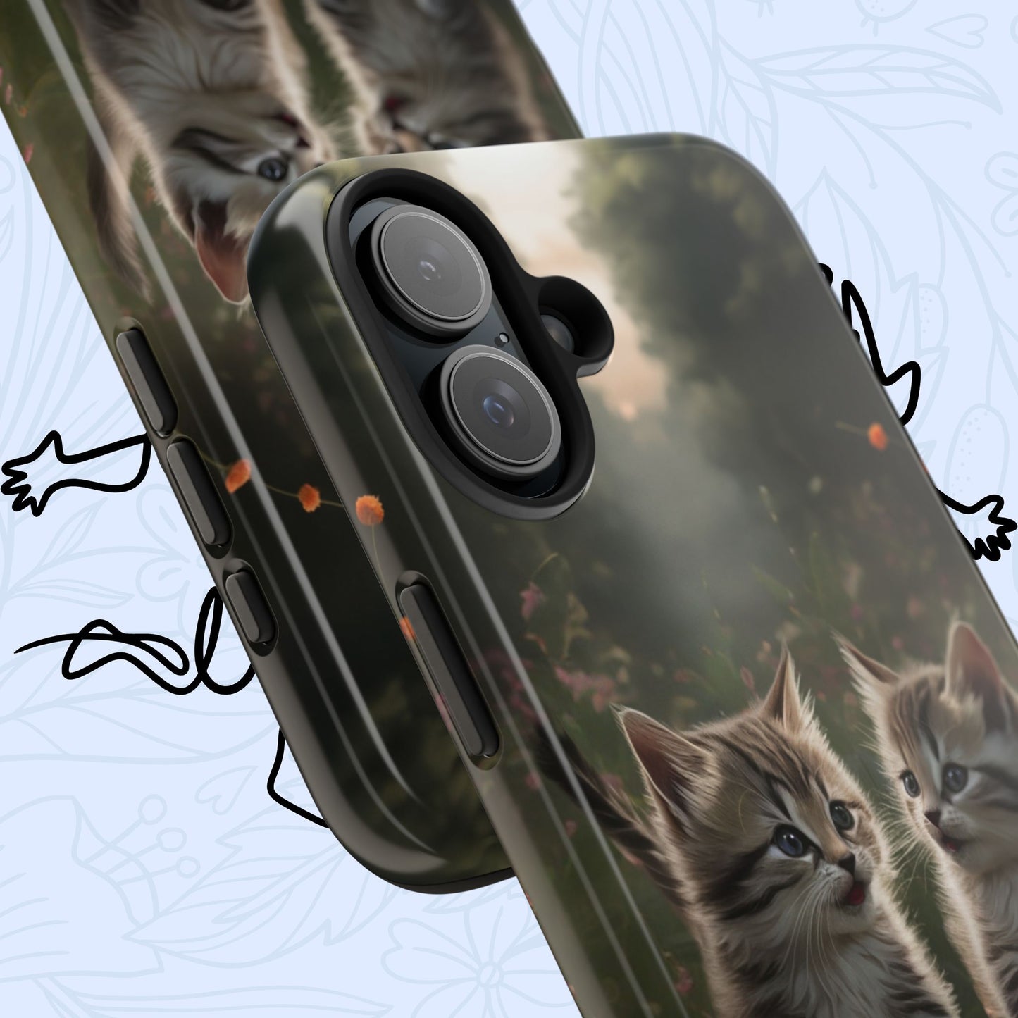 Furever Friends Wireless Charging Support Tough Case