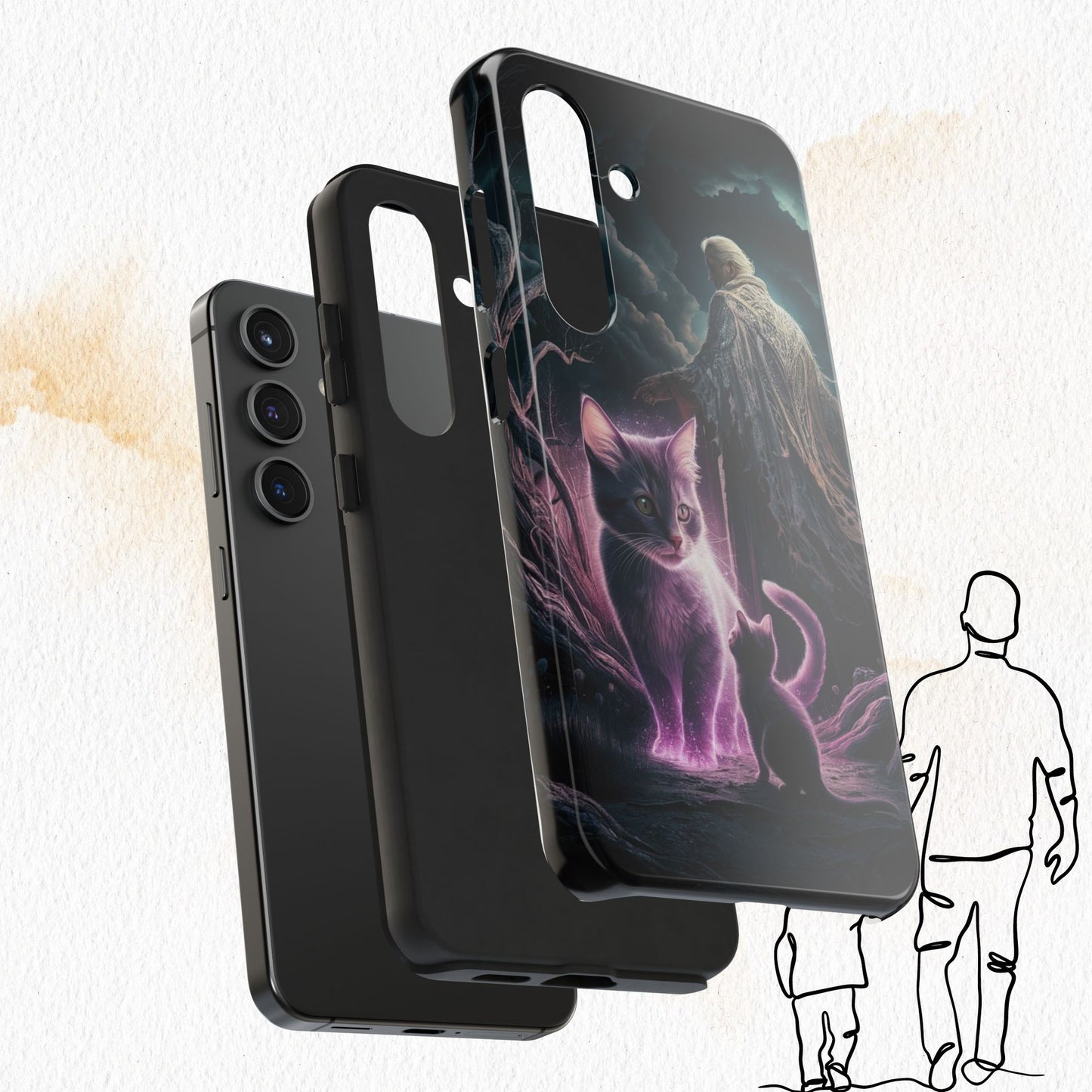 Meowmoirs Wireless Charging Support Tough Case