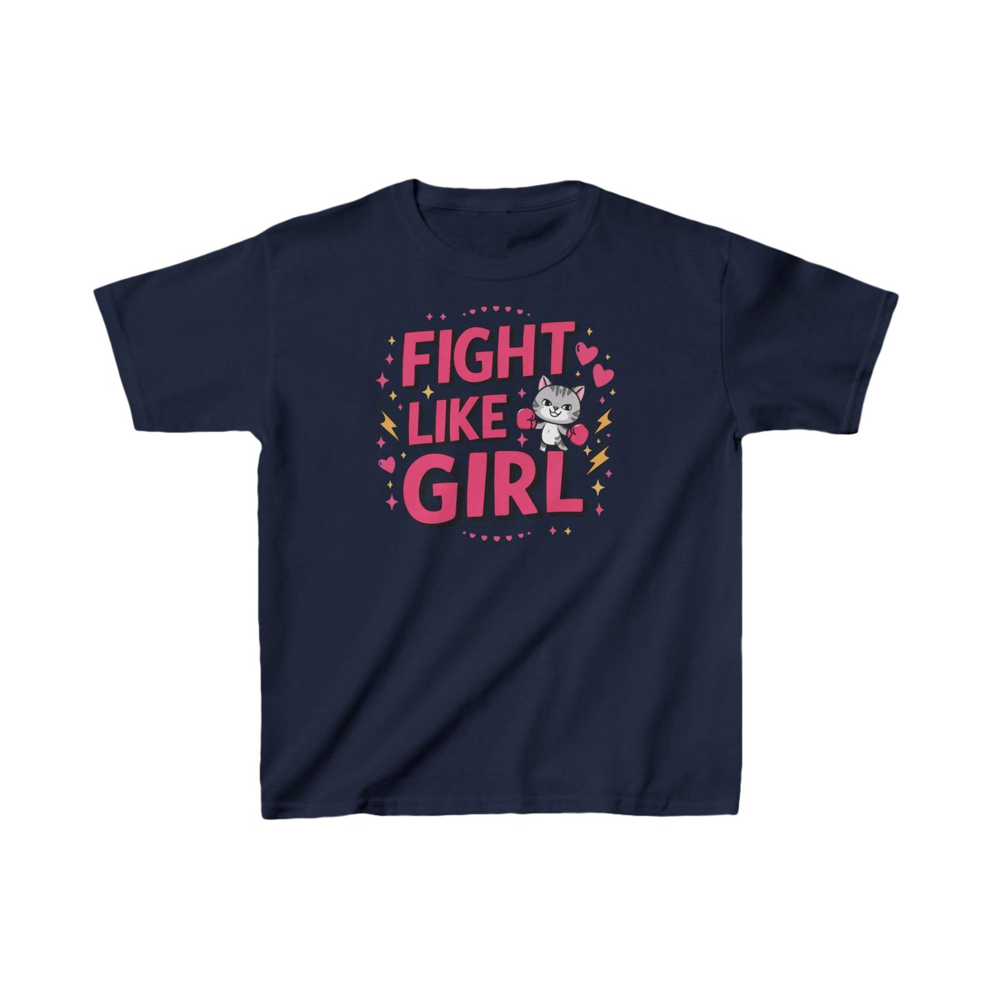 Fight Like Girl Kids Cotton T-Shirt