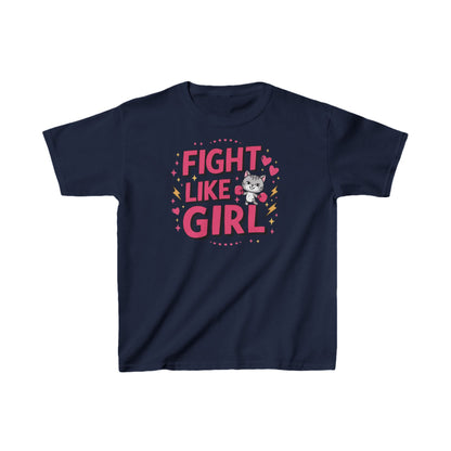Fight Like Girl Kids Cotton T-Shirt
