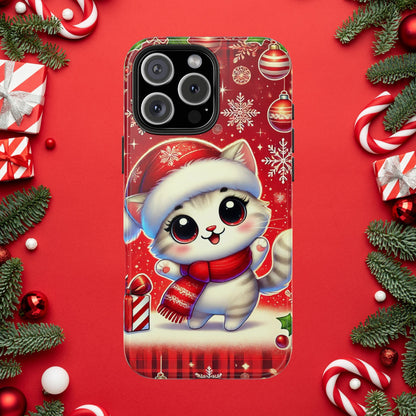 Merry Meows Wireless Charging Support Tough Case