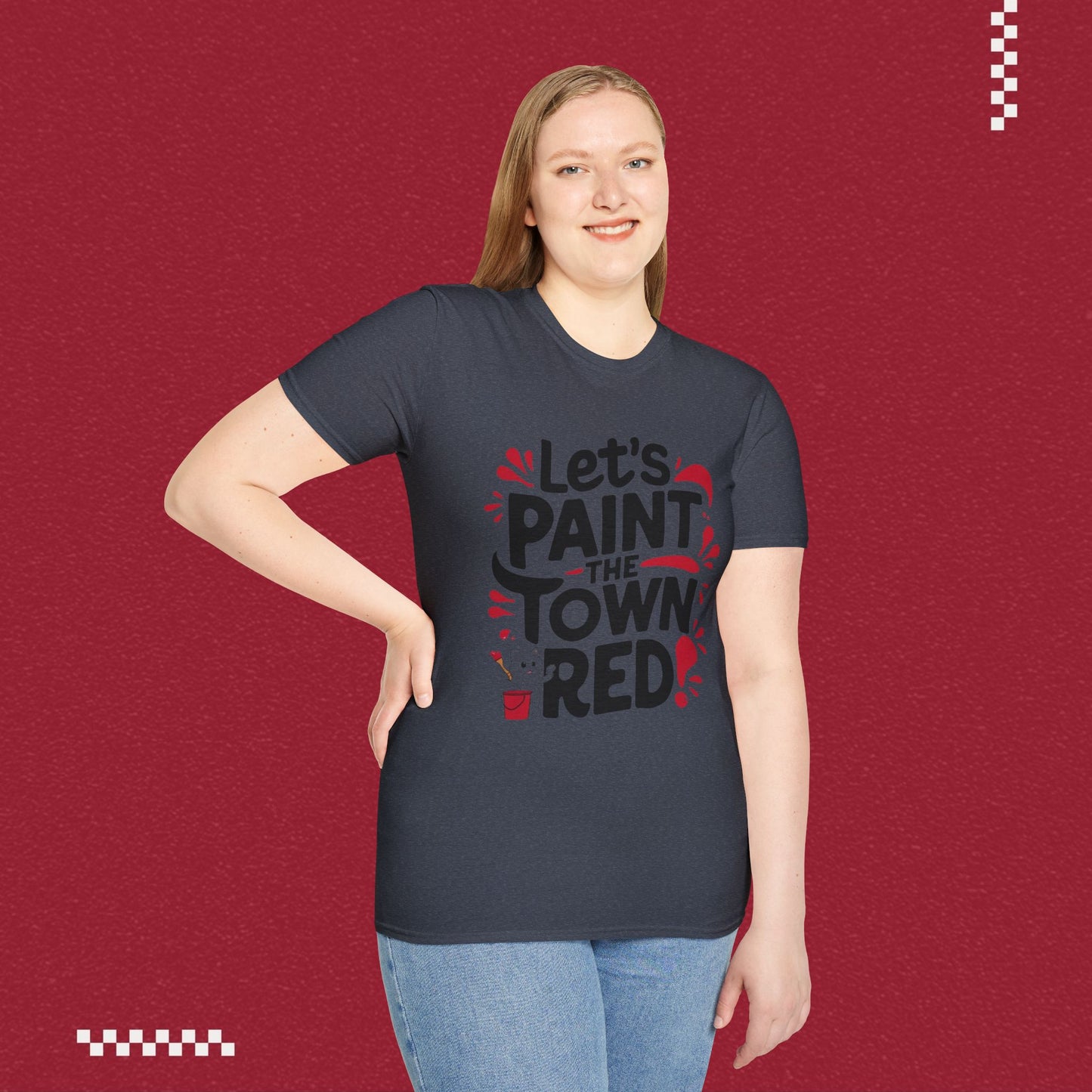 Let Paint Town Red Idiom Cotton T-Shirt