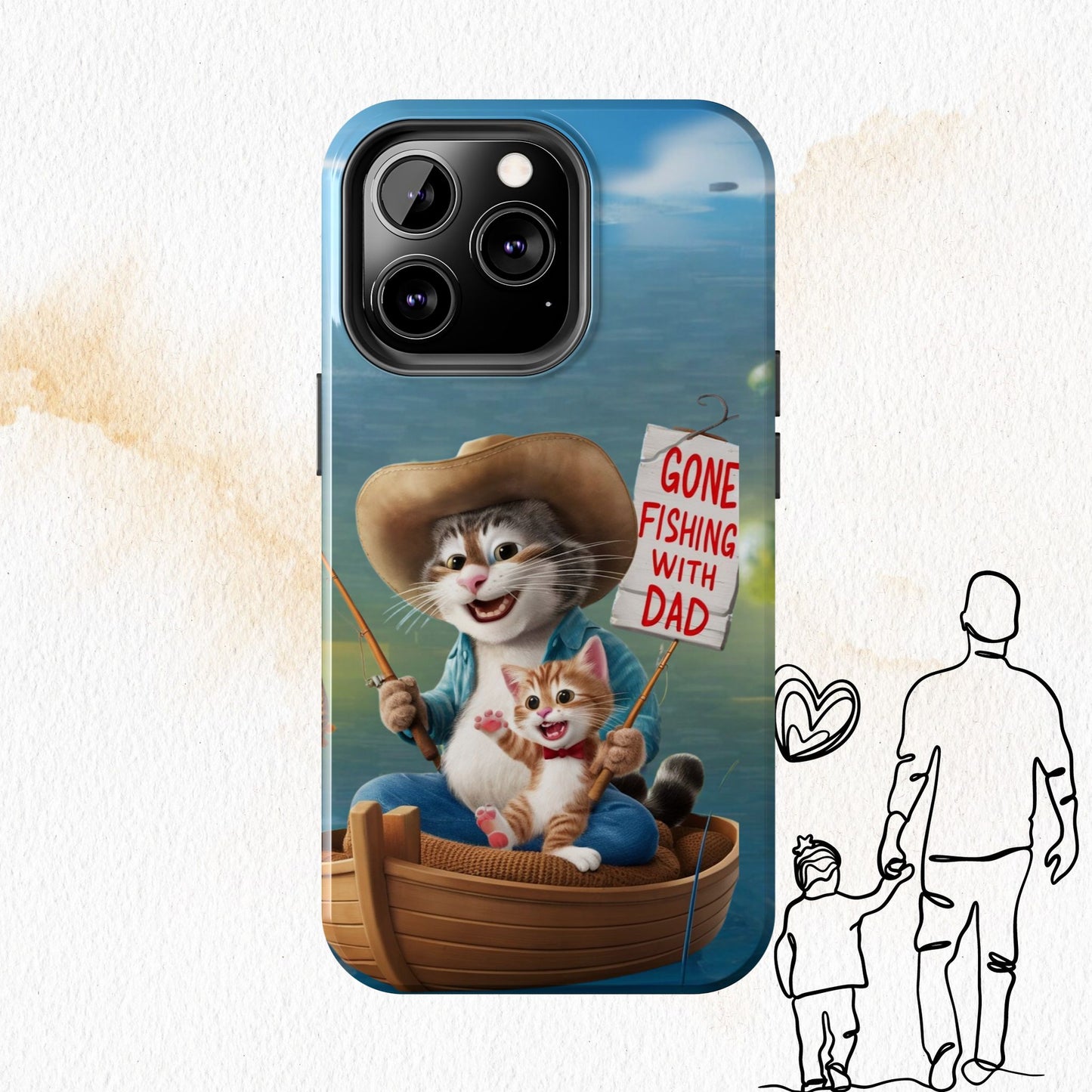 Dadcat Defender Wireless Charging Support Tough Case