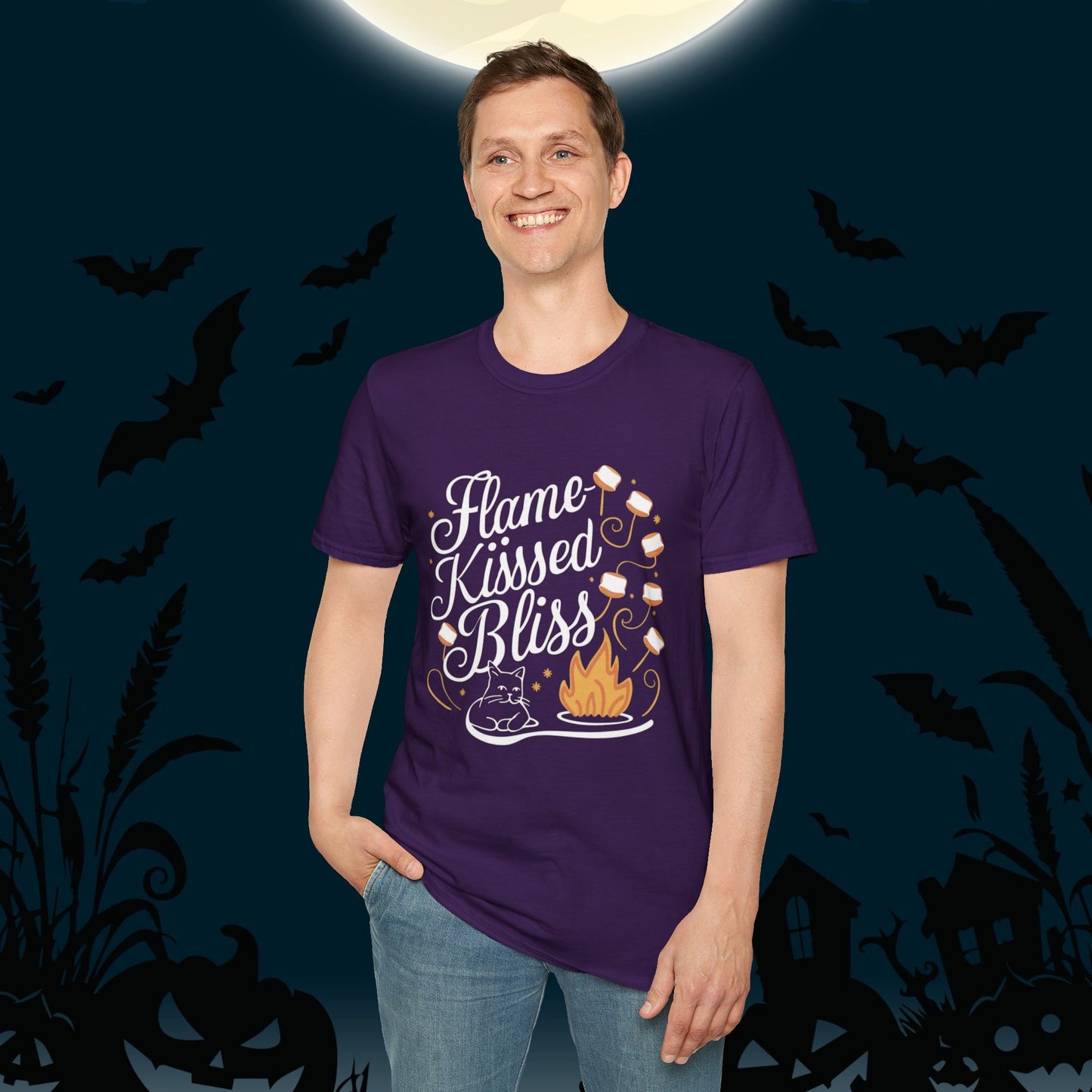 Flame Kiss Bliss Cotton Men Tshirt