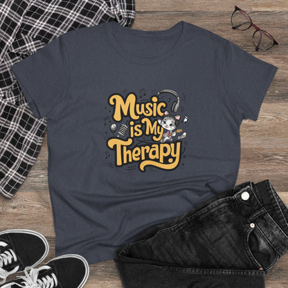 Music Is My Therapy Women Tshirts