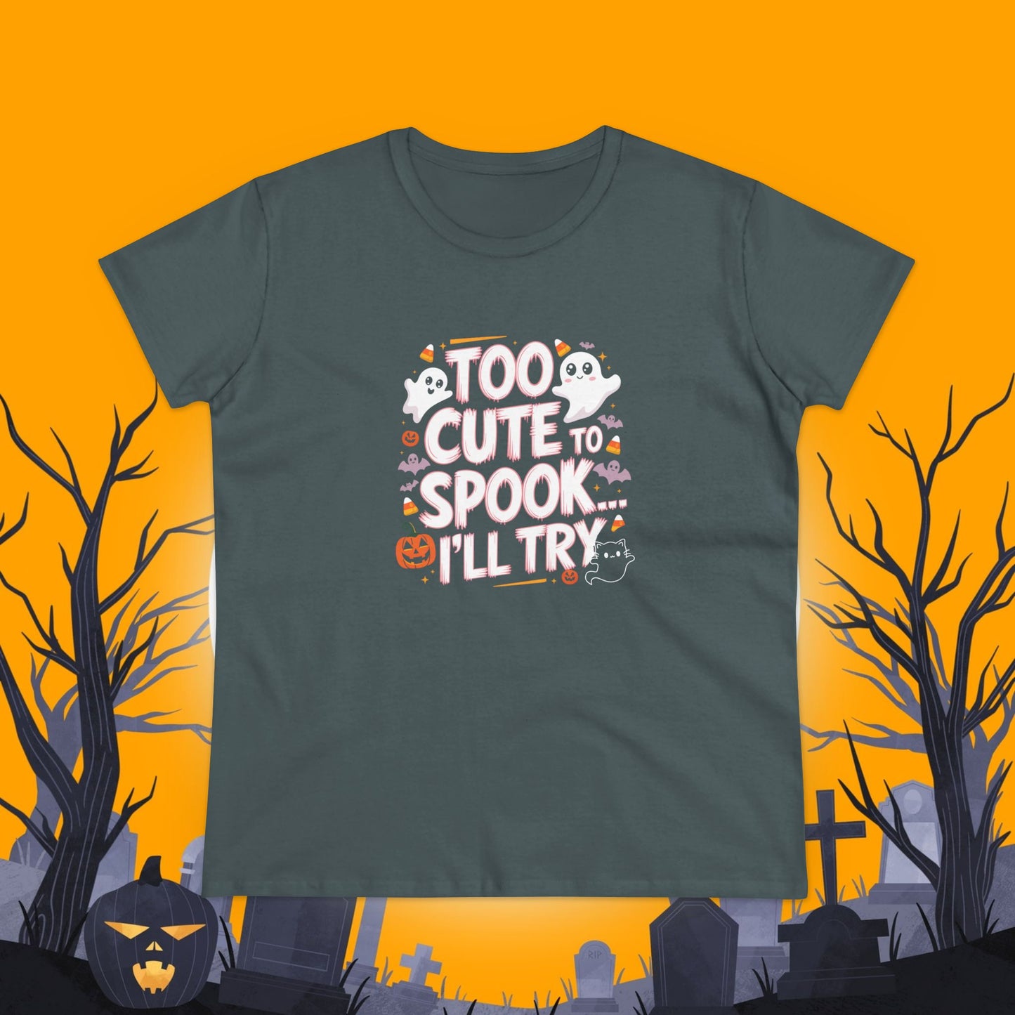 Spooky Delights Women Cotton Tshirt