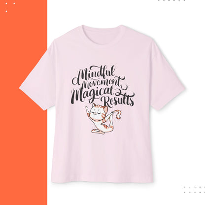 Mindful Movement Magical Result Unisex Yoga Oversized Boxy Tshirts