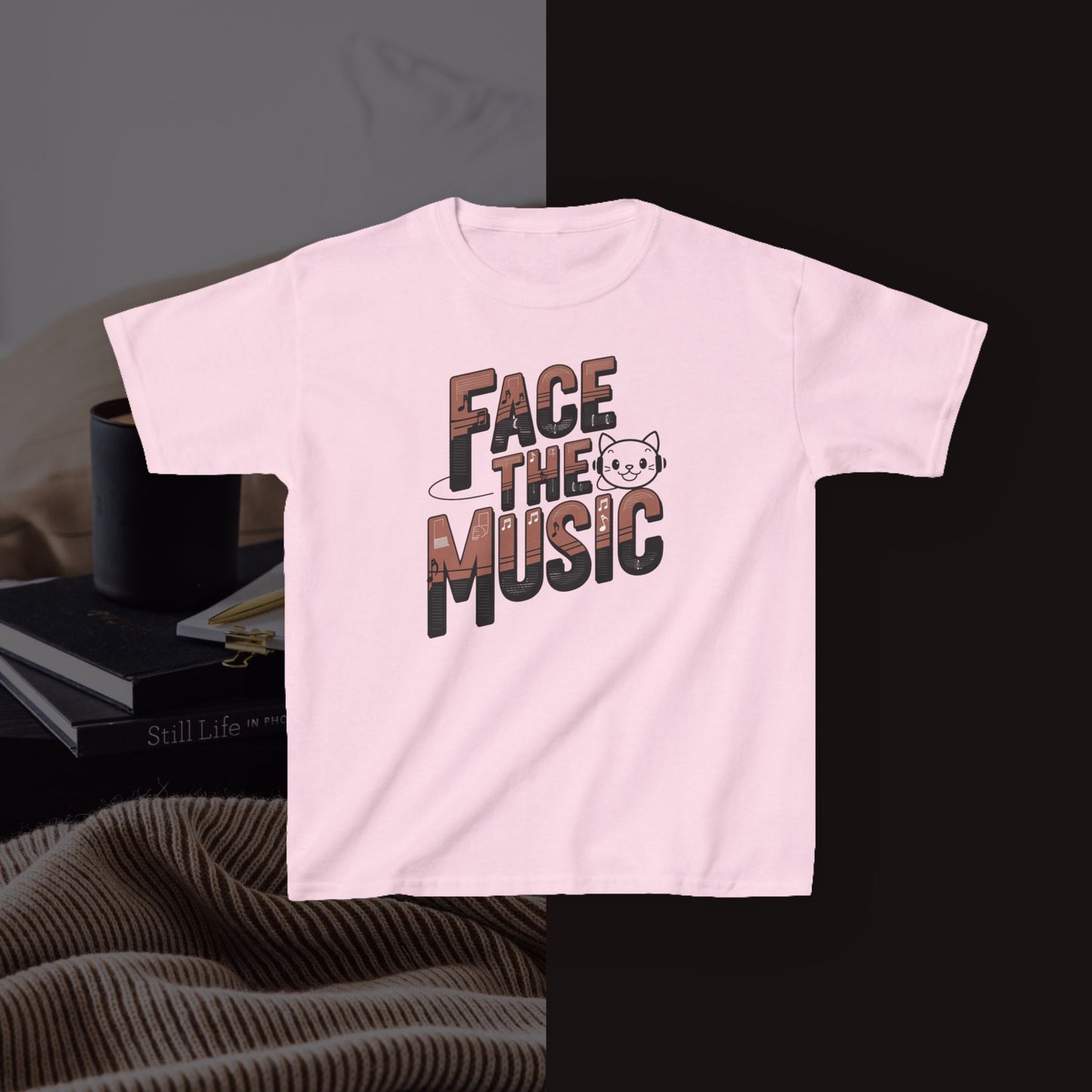 Face The Music kid Heavy Cotton Tshirt