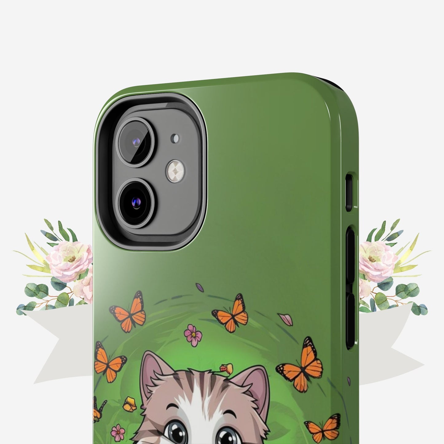 Green Mewsic Wireless Charging Support Tough Case