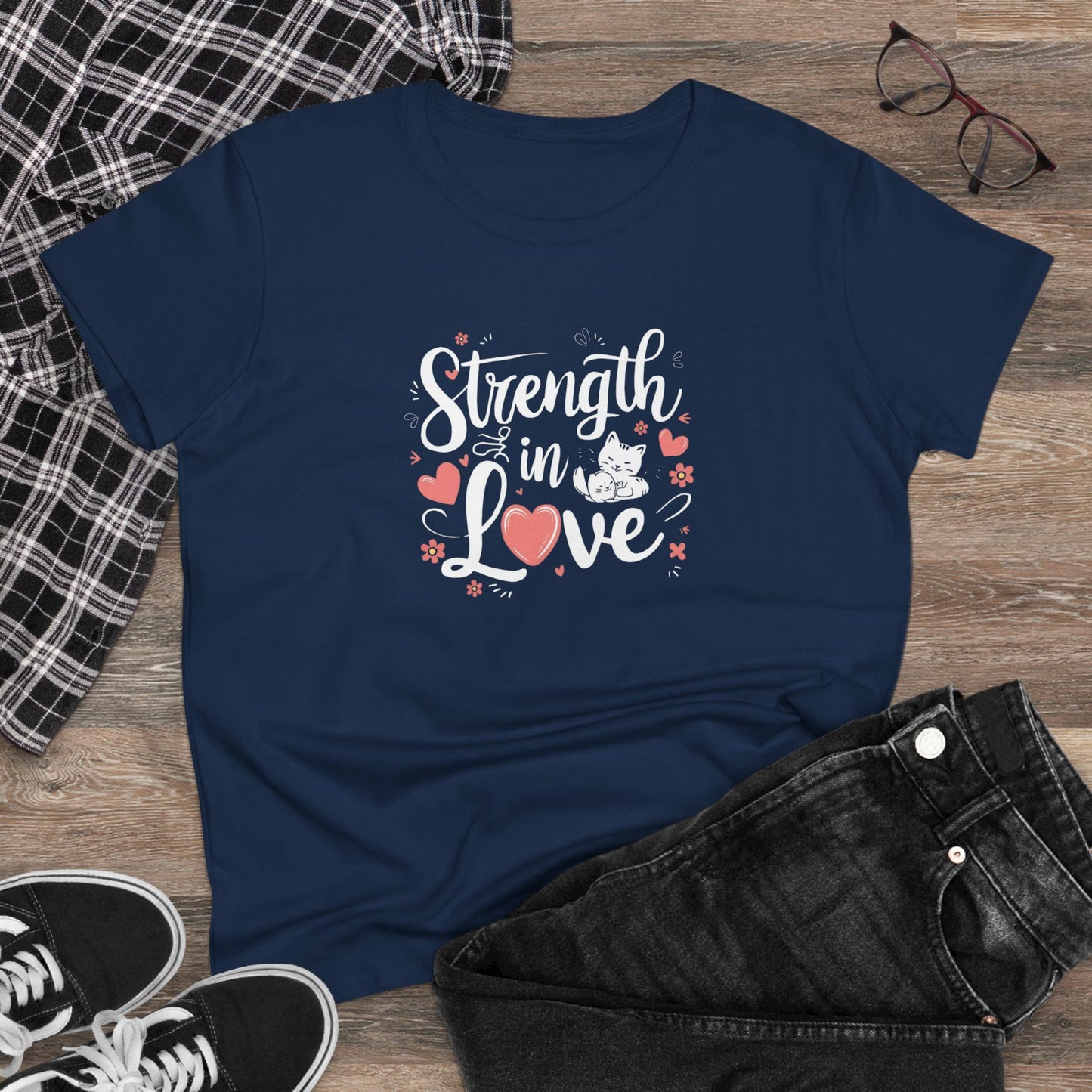 Strength In Love Women Cotton Tshirts