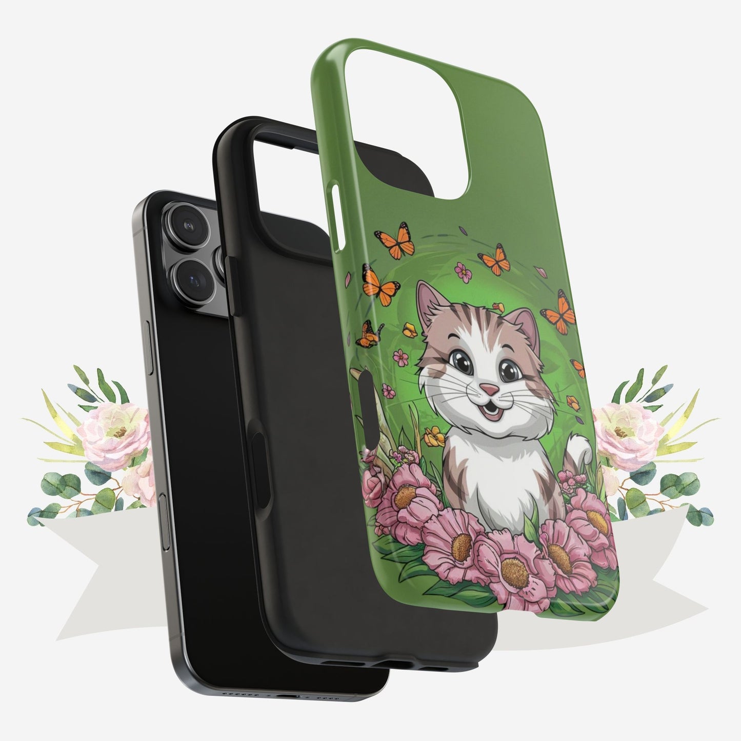 Green Mewsic Wireless Charging Support Tough Case