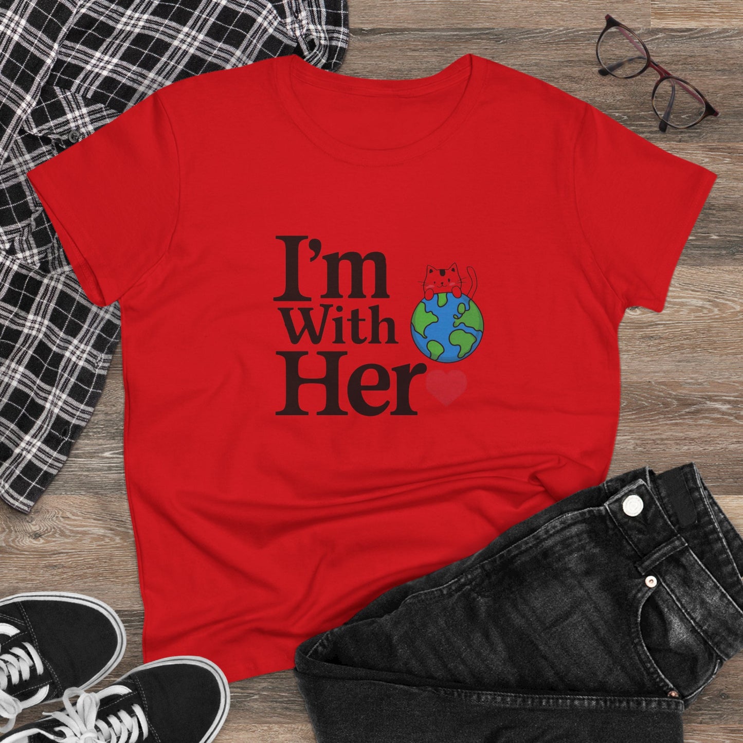 I am With Her Women Cotton Tees