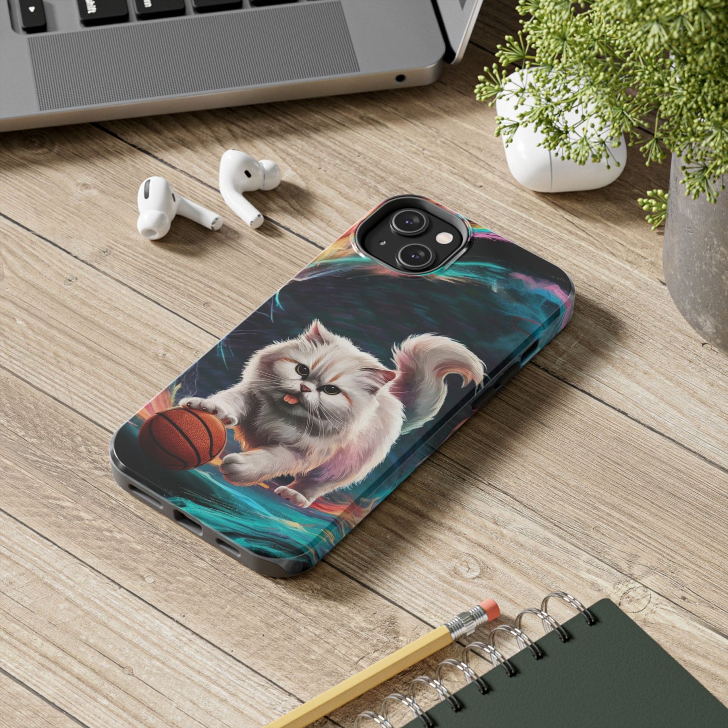 Meowble Dribble Wireless Charging Support Tough Case.