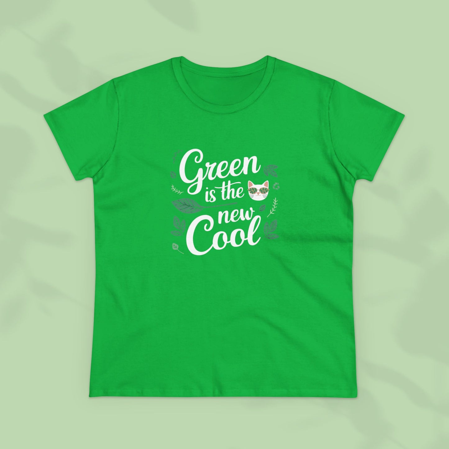 Green Is The New Cool Cotton Women Tshirt