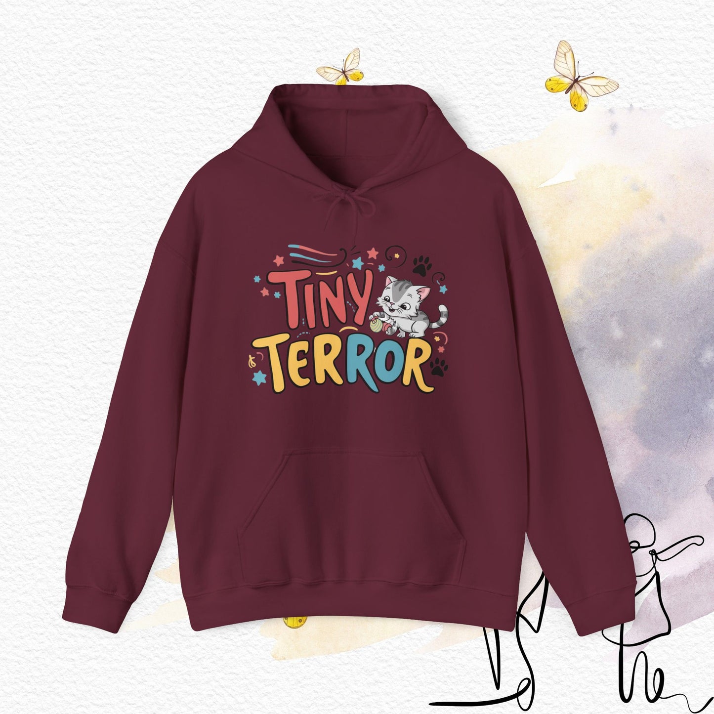 Fearless Feline Flyer Heavy Cotton Hoodie