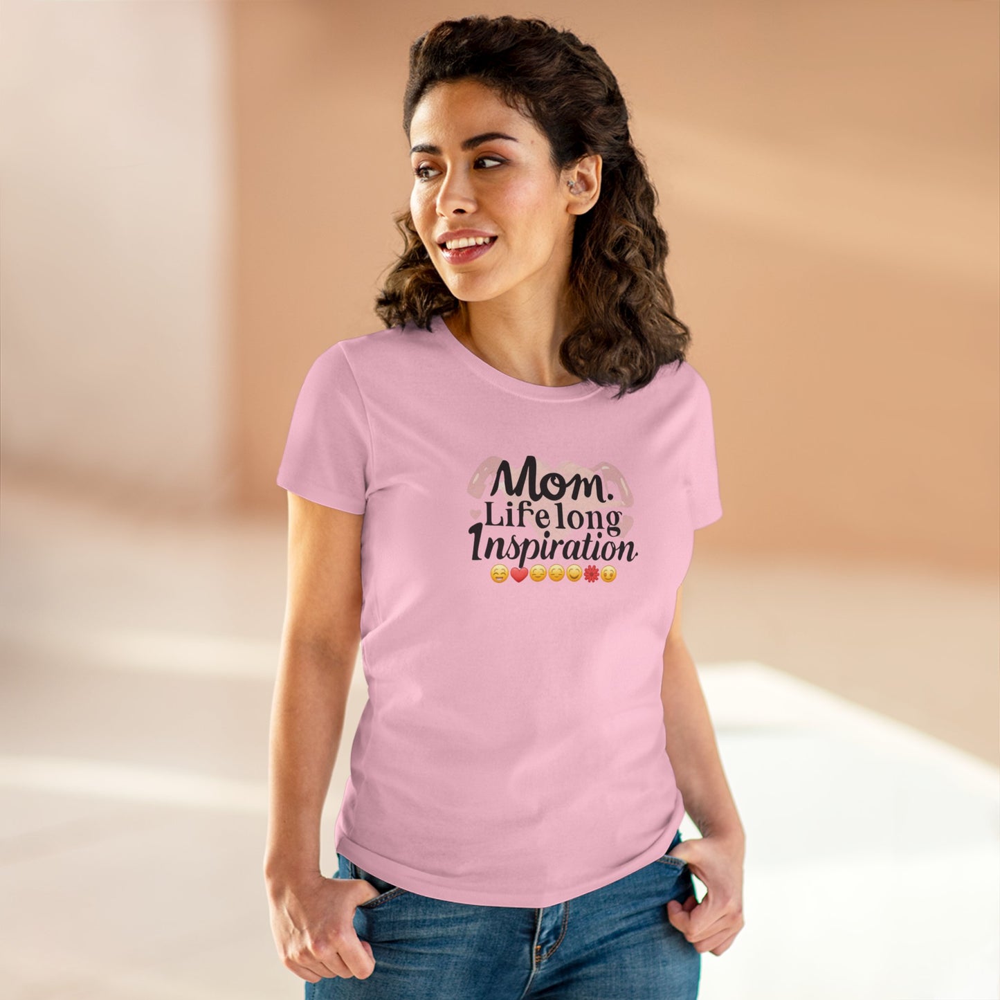 Mom Life Long Inspiration Women Cotton Tshirt