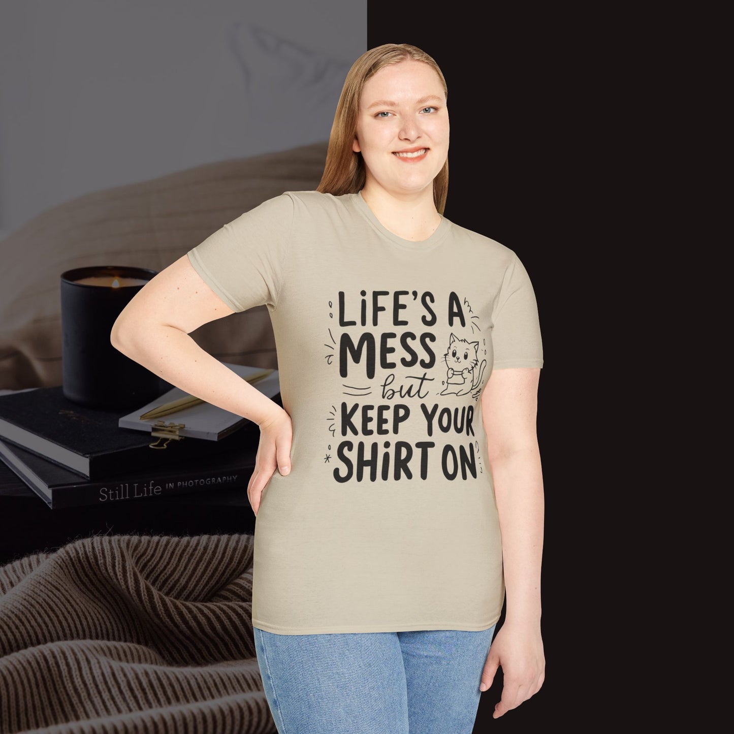Life Messy Cotton T-Shirt