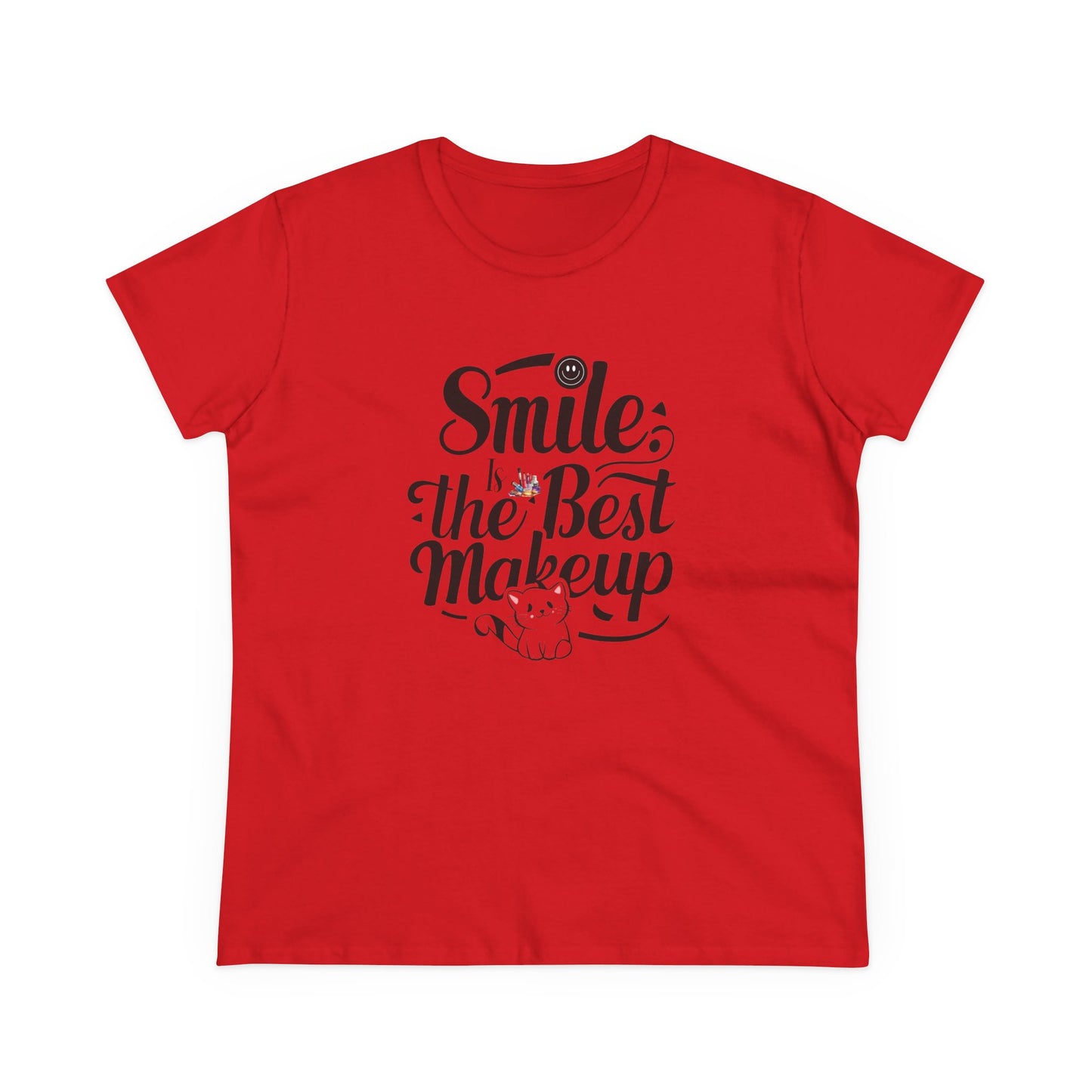 Smile Is The Best Makeup Women Cotton Tshirt