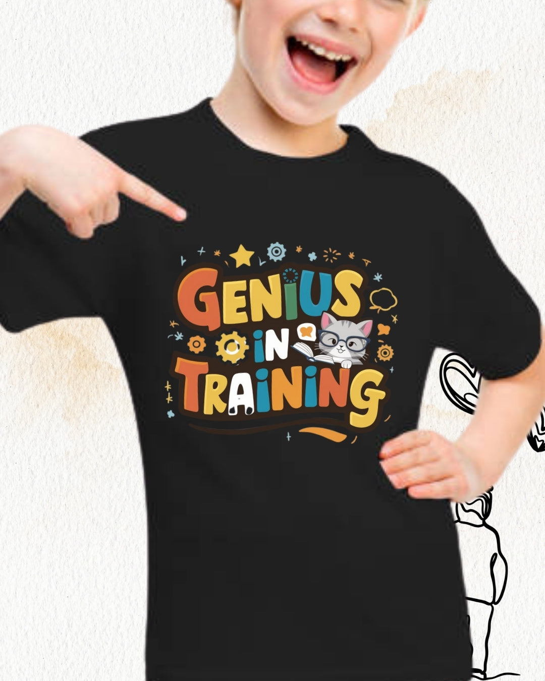 Genius In Training Kids Cotton T-Shirt